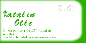 katalin olle business card